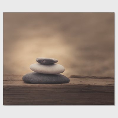 Landscape, Zen Stones Brown Wrapping Paper
