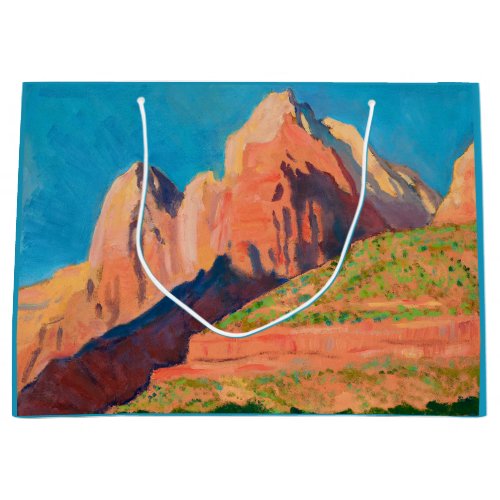 Landscape Zion National Park by Maynard Dixon Large Gift Bag