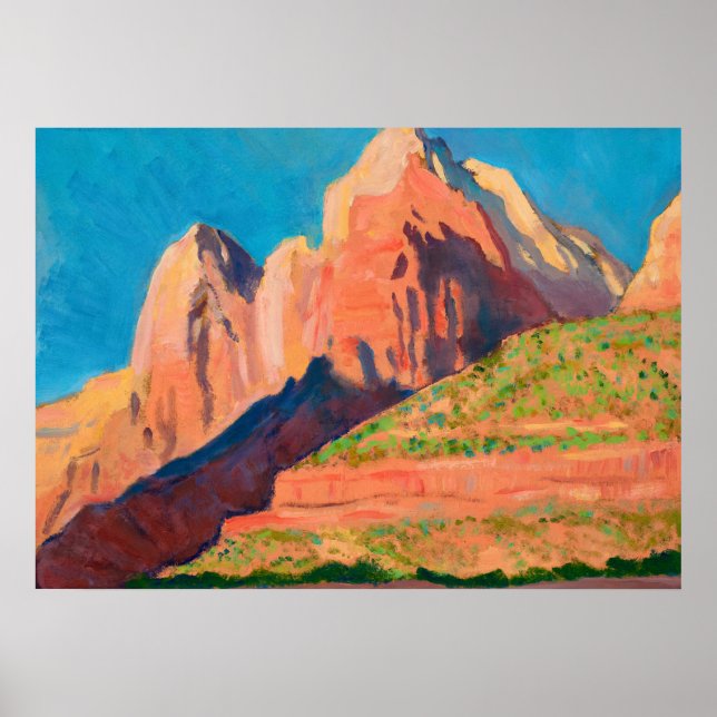 Landscape, Zion National Park by Maynard Dixon Poster (Front)