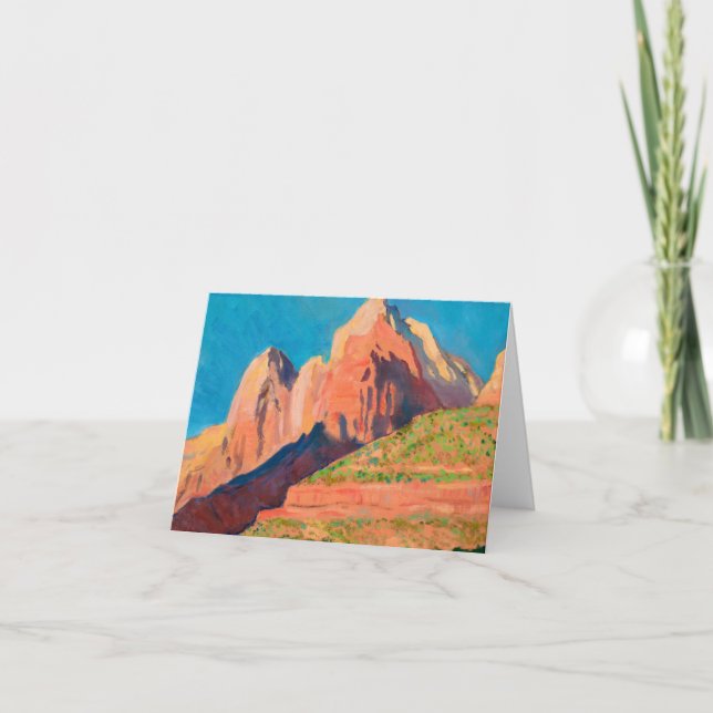 Landscape, Zion National Park by Maynard Dixon Thank You Card (Front)