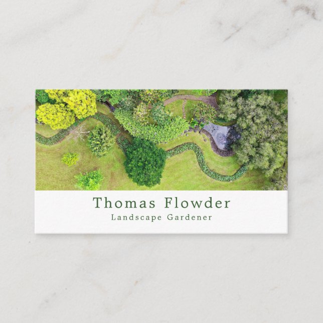 Landscaped Garden, Gardener, Horticulturist Business Card (Front)