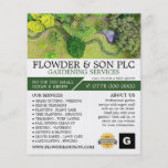 Landscaped Gardening Service, Horticulturist Flyer<br><div class="desc">Landscaped Gardening Service,  Horticulturist Advertising Flyer by The Business Card Store.</div>