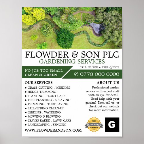 Landscaped Gardening Service Horticulturist Poster