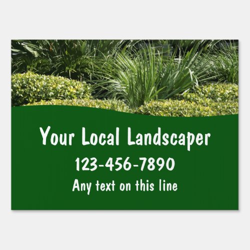 Landscaper Advertising Yard Sign Template