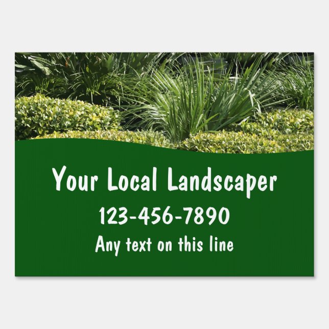 Landscaper Advertising Yard Sign Template (Front)