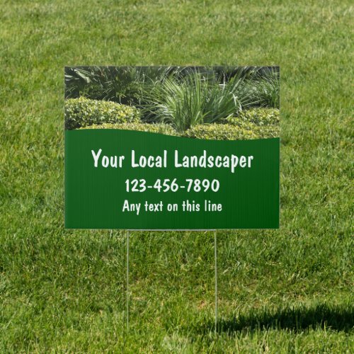 Landscaper Advertising Yard Sign Template