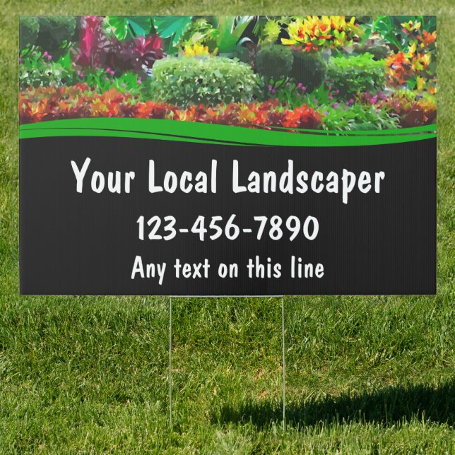 Landscaper Advertising Yard Sign Template (Insitu)