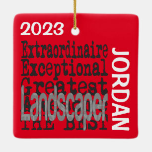 Landscaper Extraordinaire CUSTOM Ceramic Ornament