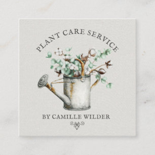 Landscaper Gardener Greenery Square Business Card