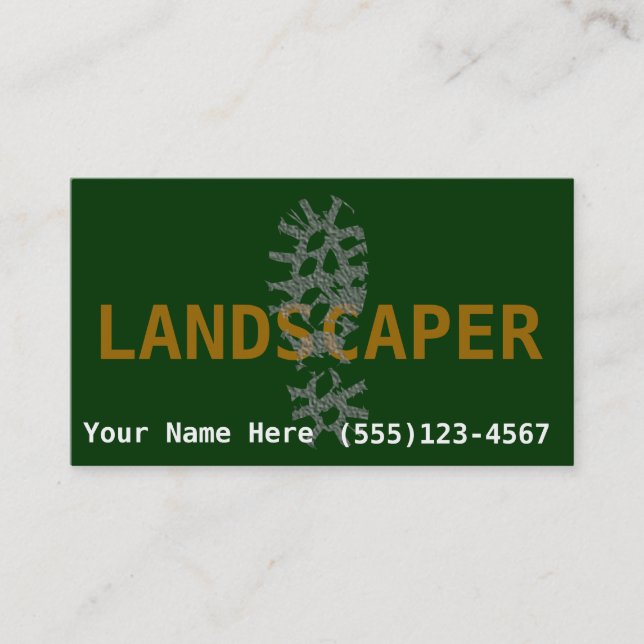 Landscaper Landscaping promote business Business Card (Front)