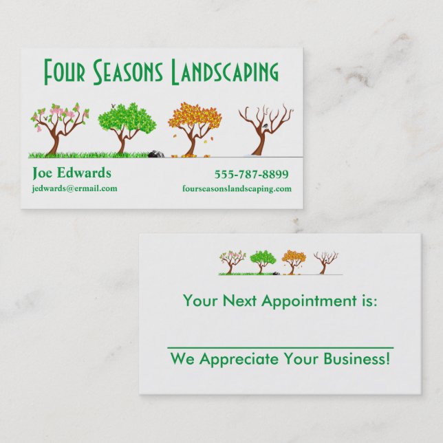 Landscaper Lawn Care Appointment Business (Front/Back)
