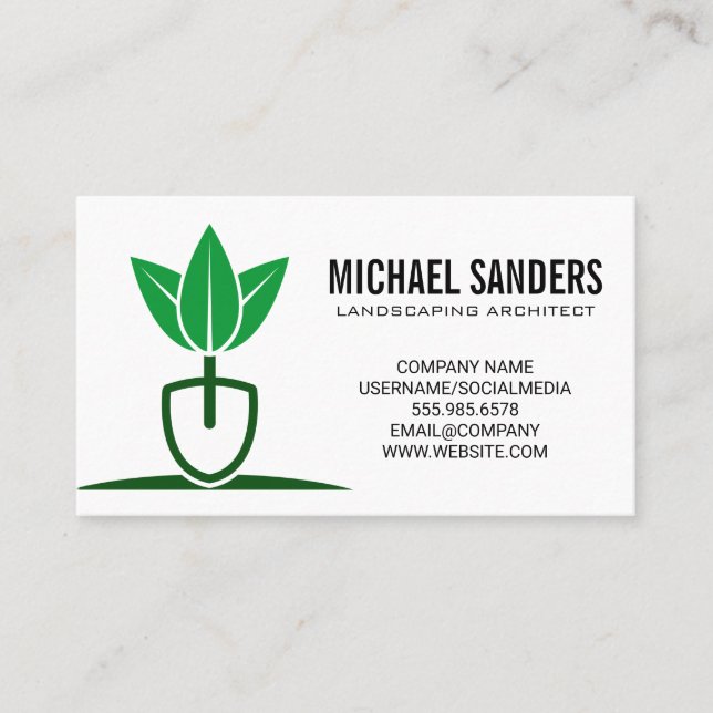 Landscaper Logo | Gardening Business Card (Front)