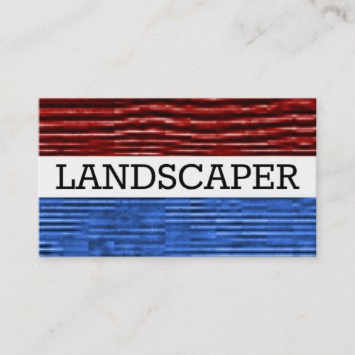 Landscaper Patriotic Business Card