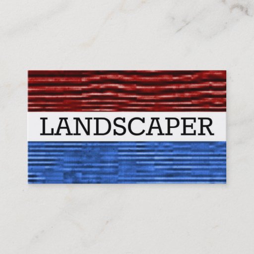 Customizable Landscaper Patriotic Business Card