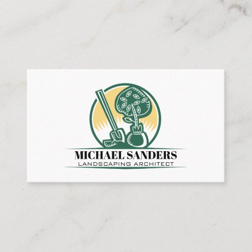 Landscaper  Planting a Tree Business Card