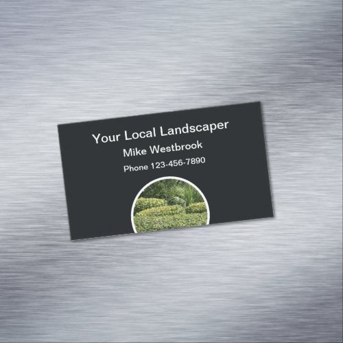 Landscaper Simple Business Card Magnets