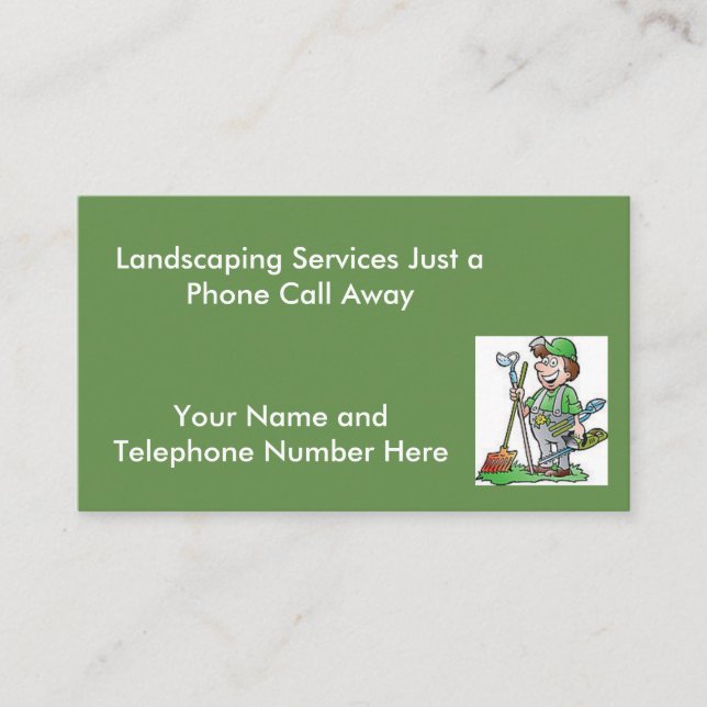 Landscaper Standard Business Cards (Front)