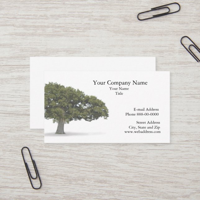 Landscaper Tree Trimmer Business Card (Front/Back In Situ)