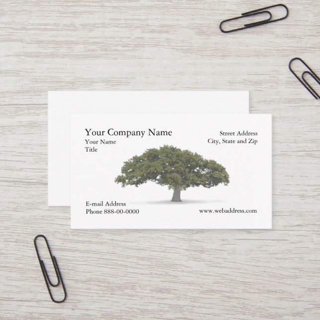 Landscaper Tree Trimmer Business Card (Front/Back In Situ)