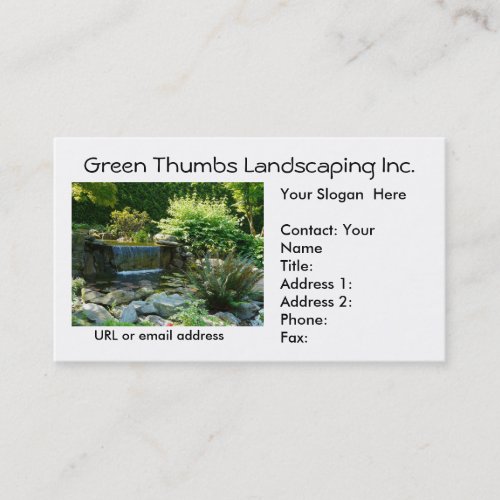 Landscapers and Gardeners Business Card Template