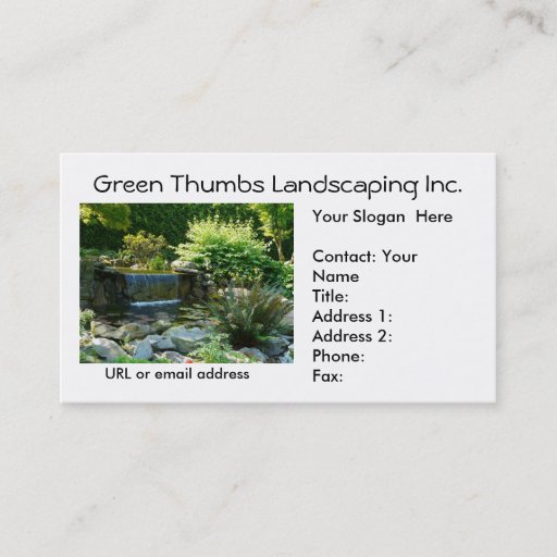 Customizable Landscapers and Gardeners Business Card Template