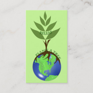 LandScaper's Business CardReLeaf - Plant A Tree Business Card
