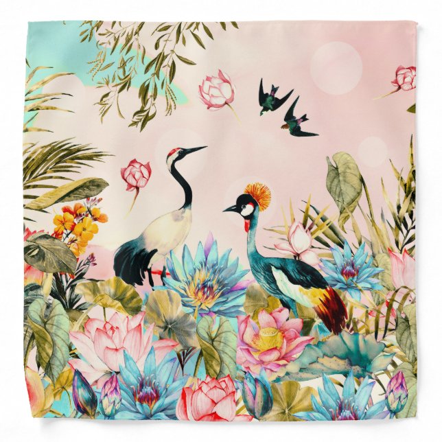 Landscapes of birds in paradise bandana (Front)
