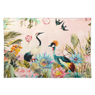 Landscapes of birds in paradise cloth placemat