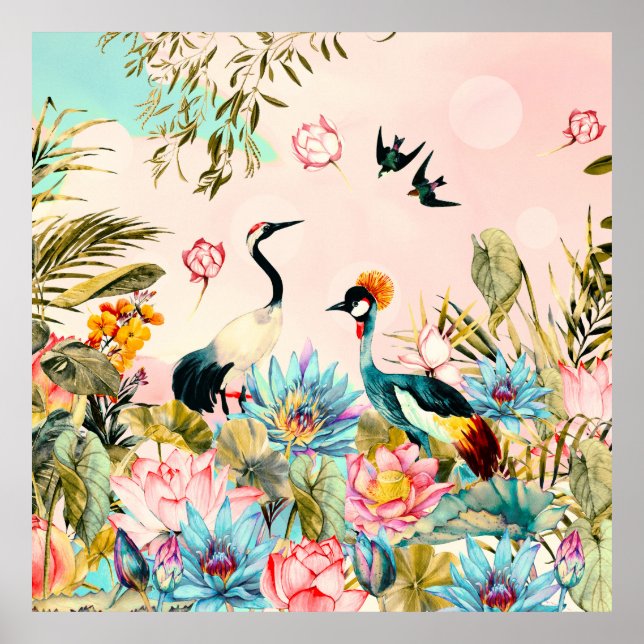 Landscapes of birds in paradise poster (Front)