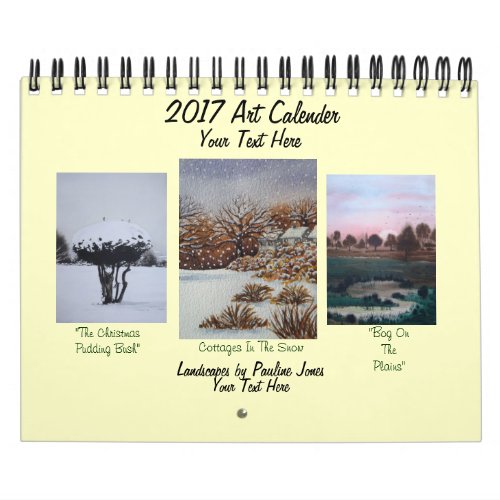landscapes snow and seasonal paintings art 2017 calendar