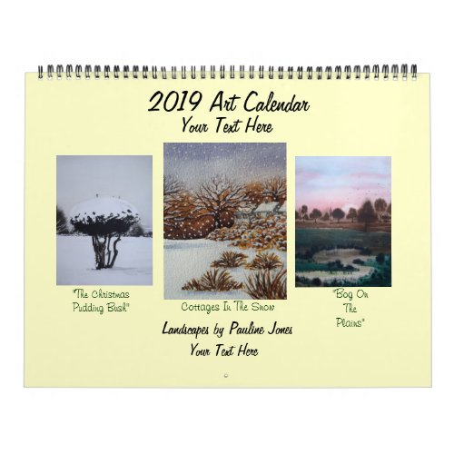 landscapes snow and seasonal paintings art 2019 calendar