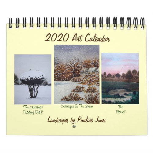 landscapes snow and seasonal paintings art 2020 calendar