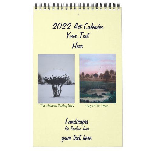 landscapes snow and seasonal pictures 2022  calendar