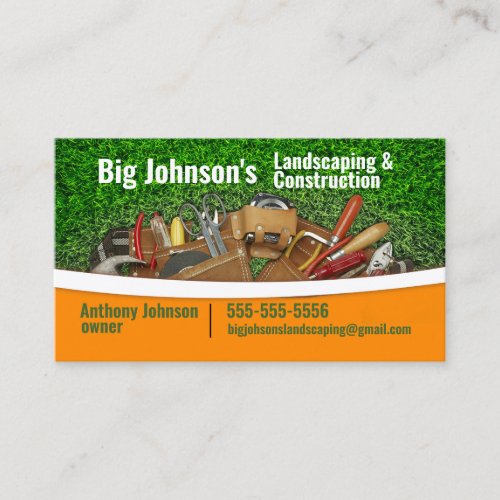 Landscaping and Construction Business Card