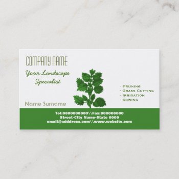 Landscaping And Gardening Business Card by RetroAndVintage at Zazzle