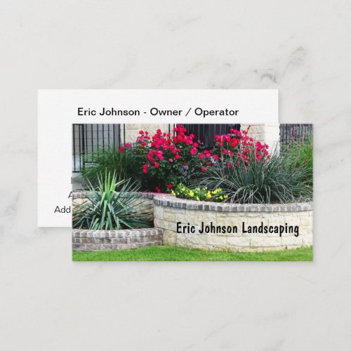 Landscaping And Lawn Care Modern Business Card