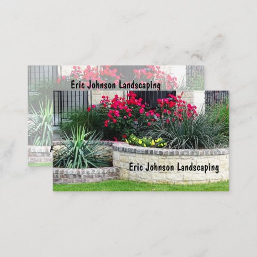 Landscaping And Lawn Care Service Business Card