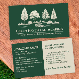 Landscaping and Lawn Care Services Business Card