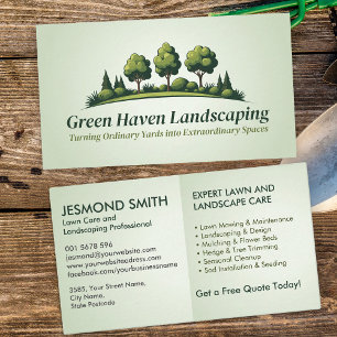 Landscaping and Lawn Care Services Business Card
