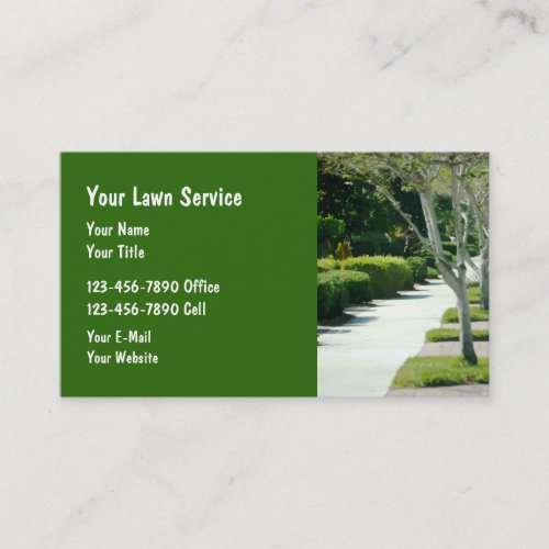 Landscaping And Lawn Service Business Card