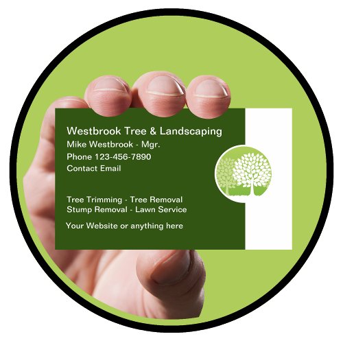 Landscaping And Tree Service Business Card