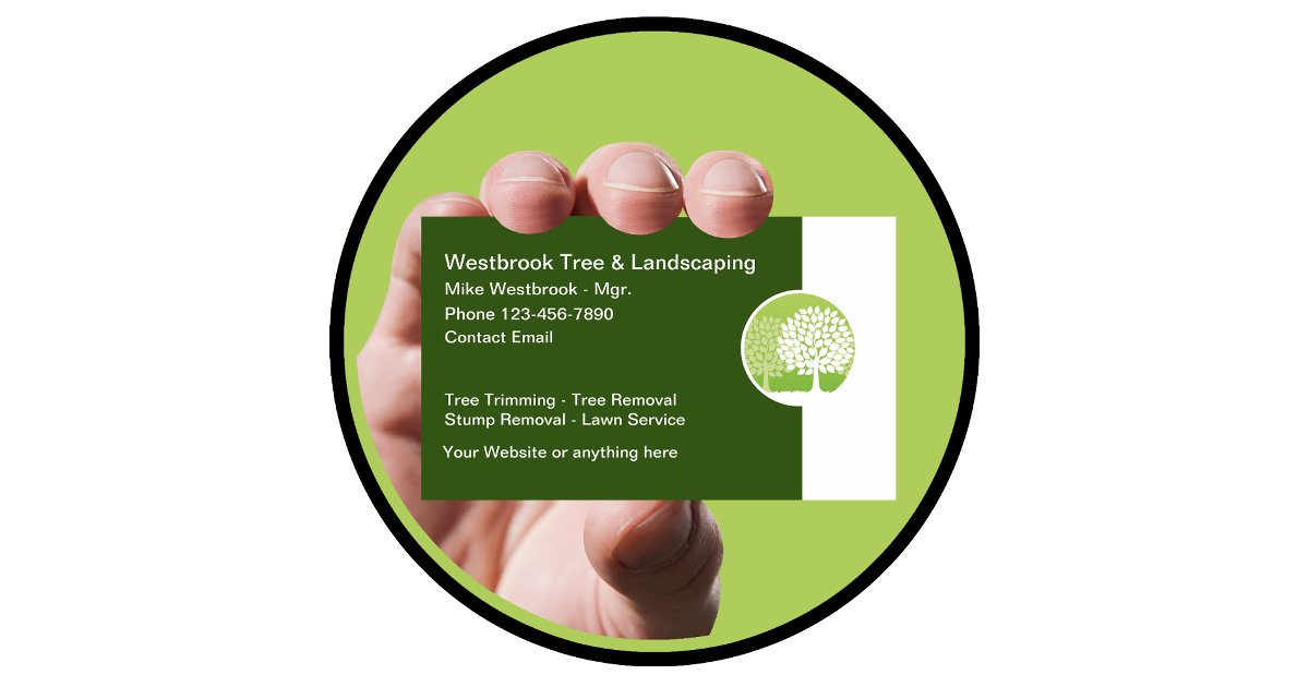 Landscaping And Tree Service Business Card | Zazzle