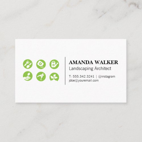 Landscaping Architect  Gardening Business Card