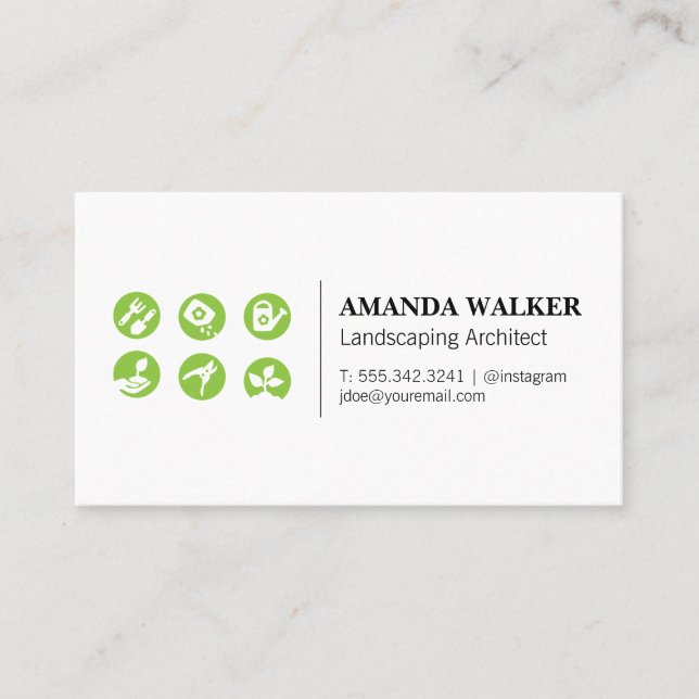 Landscaping Architect | Gardening Business Card (Front)