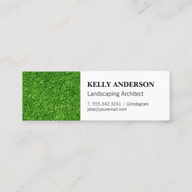 Landscaping Architect | Grass Mini Business Card (Front)