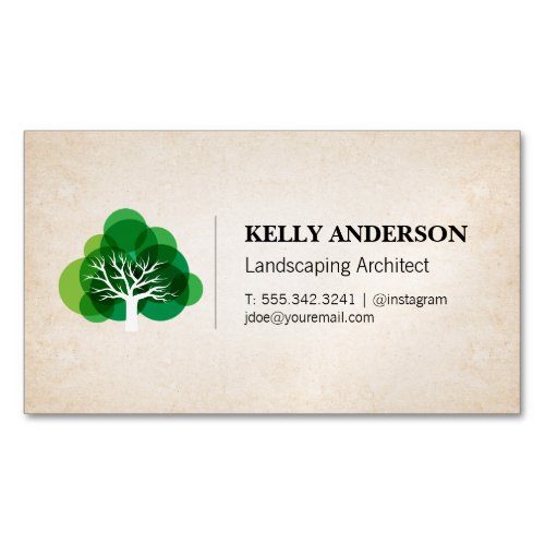 Landscaping Architect  Tree Icon Business Card Magnet