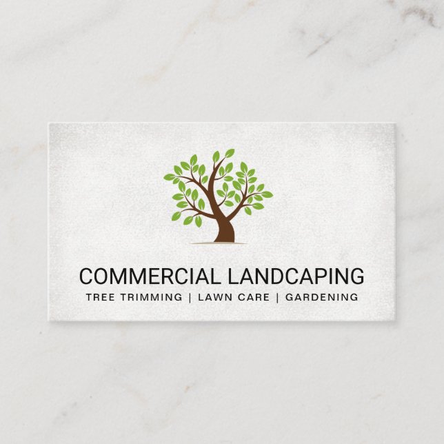 Landscaping Architect | Tree Logo Business Card (Front)