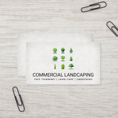 Landscaping Architect  Tree Shapes Business Card