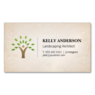 Landscaping Architect Tree Trimming Service Business Card Magnet