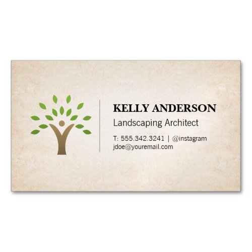 Landscaping Architect  Tree Trimming Service Business Card Magnet